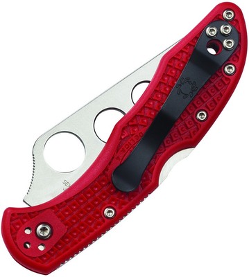 Spyderco Delica 4 FRN Folding Knife Red Trainer for sale
