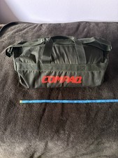 Vintage COMPAQ Duffle Bag Nylon Black Top zipper 20” x 12” x 12”
