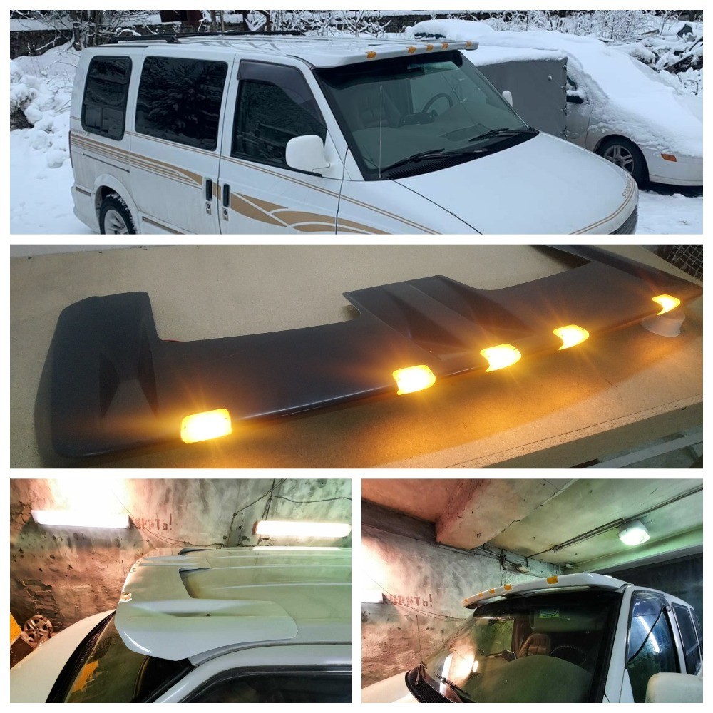 1985 - 2005 Chevrolet Astro / GMC Safari Sun Moon Visor with a low roof
