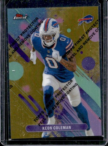 2025 Topps Finest Keon Coleman Gold Refractor Coating  #/50 Bills