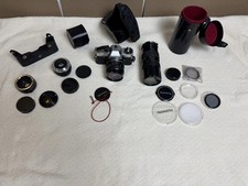 Olympus OM-10 Camera with Lenses and Accessories