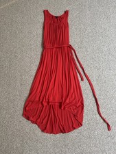 Ann Taylor Women’s Sleeveless Hi Lo Midi Lined Dress Orange, Size XS New