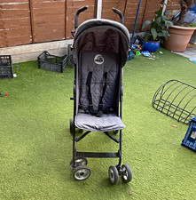 Cygnet Grey/Black Folding Pushchair Buggy w/ Canopy, Single, 6+ Months