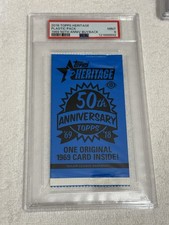2018 Topps Heritage Hobby Box Loader 1969 50th Anniversary Buy back Pack PSA 9