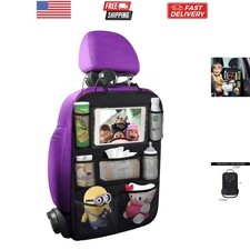 Backseat Car Organizer Mats Back Seat Organizers and Storage Bag with Touch S...