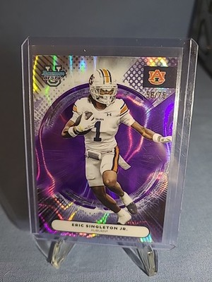 2025 Bowman Best U Eric Singleton Jr. Purple Lava Refractor #/75 Tigers
