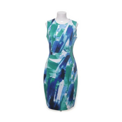 Calvin Klein, Kleid, Größe: S, Blau/Grün/Weiß, Batik, Damen #CCL