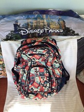 Walt Disney World Mickey Balloon Pattern Large Full Size Backpack EUC