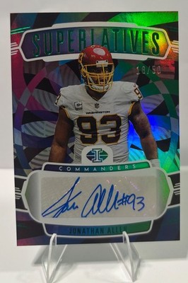JONATHAN ALLEN 2022 PANINI ILLUSIONS AUTO SUPERLATIVES /50 Commanders