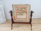 Vintage Artisan Needlepoint Sampler Mell Prescott Frame  Dollhouse Miniature