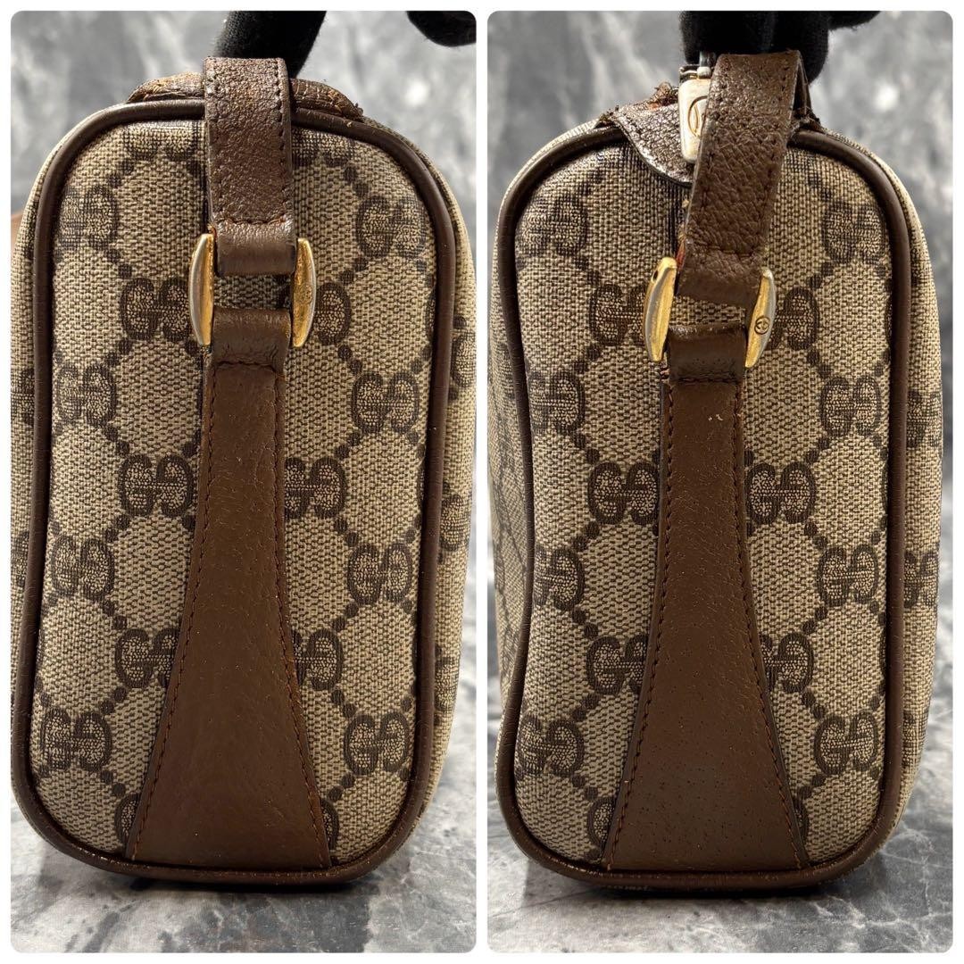 GUCCI Shoulder Bag PVC Leather Beige Brown Vintage Old Gucci Women Italy  thumbnail 7