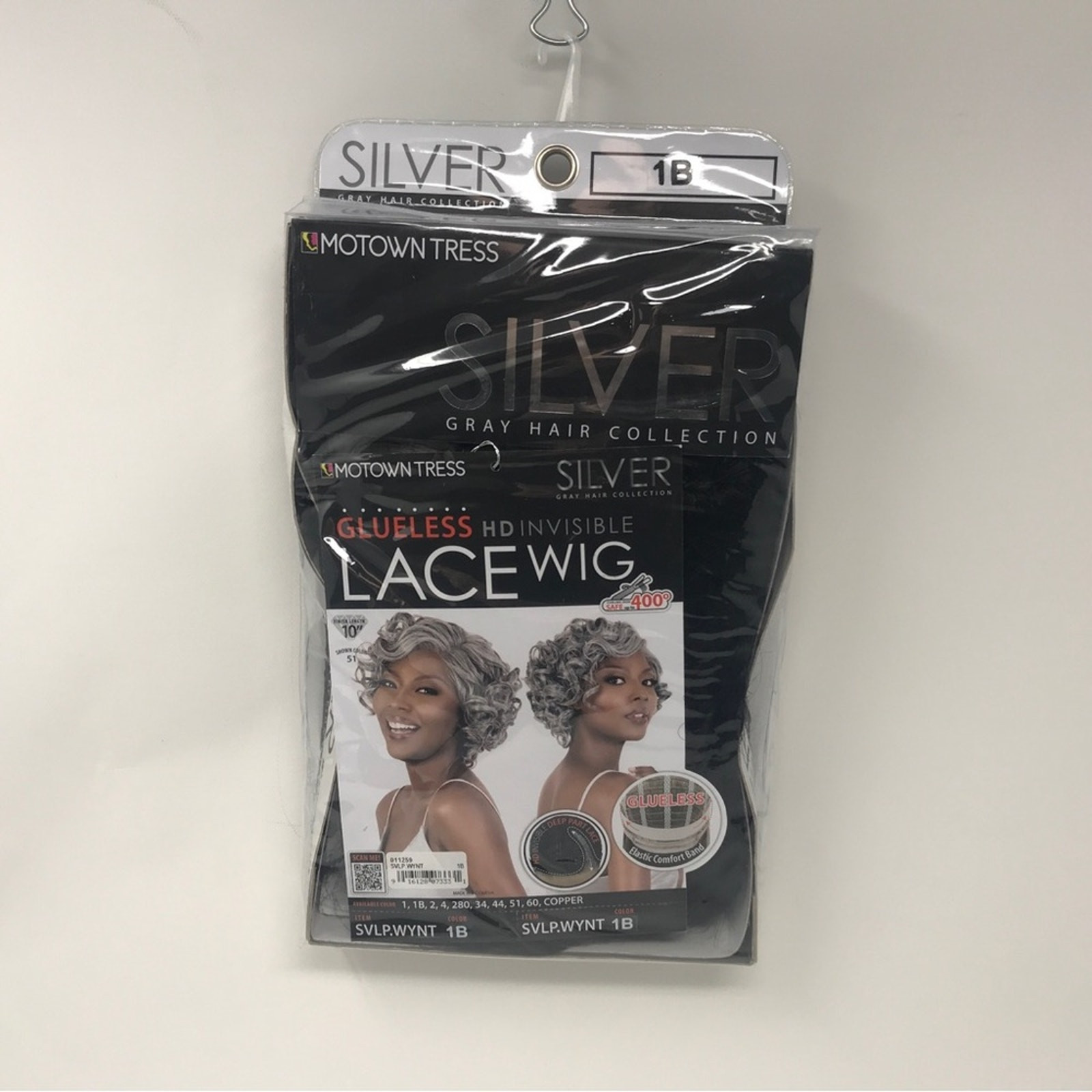 Motown Tress HD Invisible Lace Front Glue less Wig, OS - # 1B (Black)