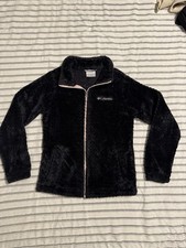 Girls M Columbia Black Soft Sherpa/Fleece Zip-up Jacket