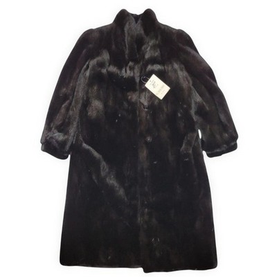 Saga Mink Long Coat Black Dark Mink Silver Saga size 11