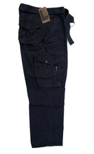 M & S Men's North Coast Pure Cotton Cargo Combat Work Trousers ~ Size W 38 /L 29