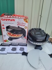 G3 Ferrari Electric Pizza Oven Black With Refractory Cooking Stone Base 1200w