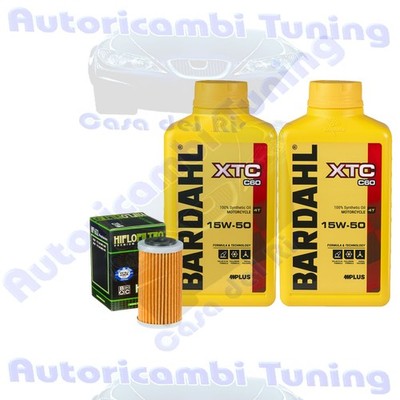 Set Service Bardahl Öl XTC 15W50 Filter Für KTM 500 Exc-F Six Days � 2017>2020