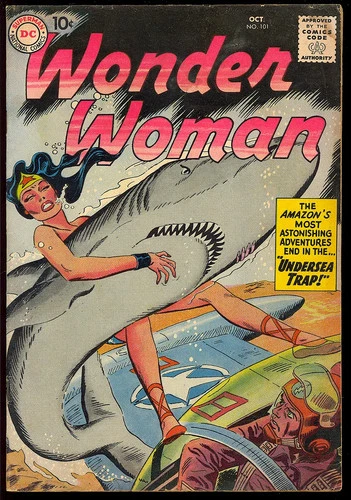 Wonder Woman #101 Nice Unrestored Silver Age Vintage DC Comic 1958 VG+