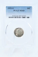 1952-S PCGS MS66 Roosevelt Dime Business Strike 10C