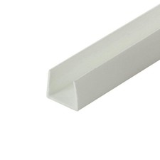Outwater Plastics White 1/2'' Styrene Plastic U-Channel/C-Channel 36 Inch Length