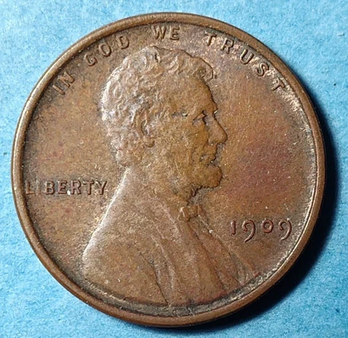 1909 VDB Lincoln Cent / Extremely Fine / Tint of Red Brown RB / Low Shipping