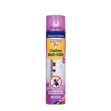 Zero In Clothes Moth Killer Spray 300ml Fast Acting for Wardrobes & Fabrics