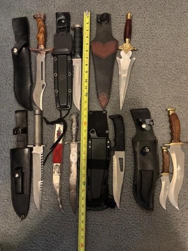 Lot of 7 Large Knives and 1 Small Knife