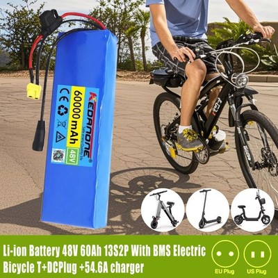 Li-ion Battery 48V 60Ah 13S2P with BMS Electric Bike T+54.6A NEW DECC 2025
