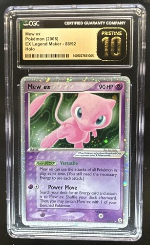 2006 Pokemon EX Legend Maker Mew Holo #88/92 CGC 10 Pristine