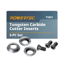 6 Pcs Tungsten Carbide Cutter Insert Set For Wood Lathe Tools With 8.9mm Round B