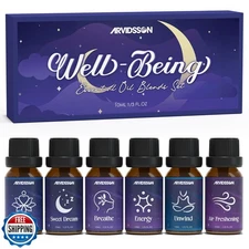 Essential Oil Blends Set, ARVIDSSON Natural Essential Oils for Diffusers, Wel