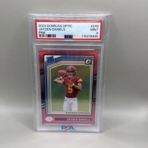 2024 Donruss Optic Jayden Daniels Pink Rated Rookie #248 Commanders PSA 9 RC