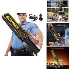 Junforbs Rechargeable Handheld Metal Detector Wand/w Holster,5 Level