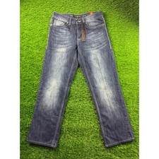 Helix Mens Straight Jeans Dark Wash Sz 29x30 Embroidered Back Pockets NWT Denim