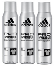 Adidas Pro Invisible 48hr. Anti Perspirant Deodorant Spray 150 ml Lot of 3 
