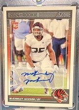 Panini 2024 Score McKinnley Jackson Rookie Autograph #398 Bengals