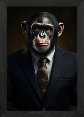 Monkey Ape gerahmtes Wandbild Poster Leinwanddruck Bild