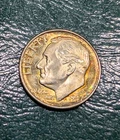 1947-D Roosevelt Dime Gem BU Awesome Toned Gem