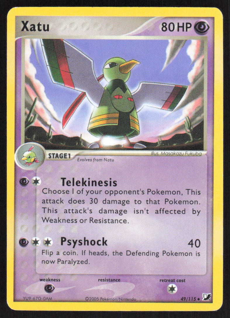 Xatu 49/115 MP Unseen Forces Pokemon Card