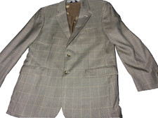 Brooks Brothers 346 Sport Coat Blazer 42 Regular Brown Check Silk Wool