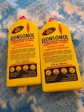 2 Ronson  12 Ounce Lighter Fuel  & Flints and Wick Pack(18 Flints + 3Wicks) 