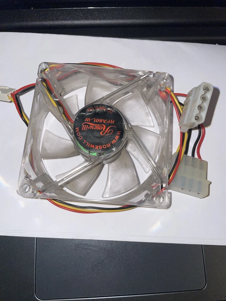 Single Rosewill  LED 80mm Computer Case Fan Model RFA80L-B Works Well Very Quiet - Image 2 of 4