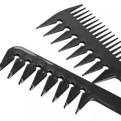 10PCS Professional Hair Comb Black Plastic Smooth Surface Styling Comb Set DON