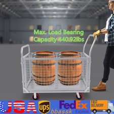 Industrial Platform Truck Cart w/ Removable Side Panels 440 lbs Steel Dolly