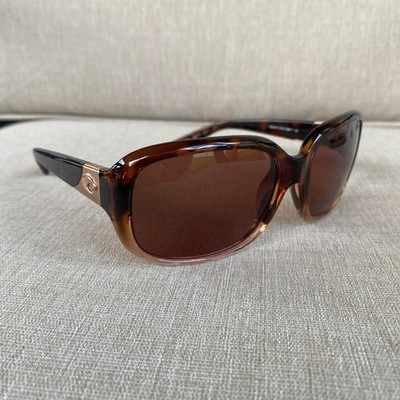Costa Gannet Tortoise Rectangle Polarized Sunglasses 06s9041 58-17-135 See Desc