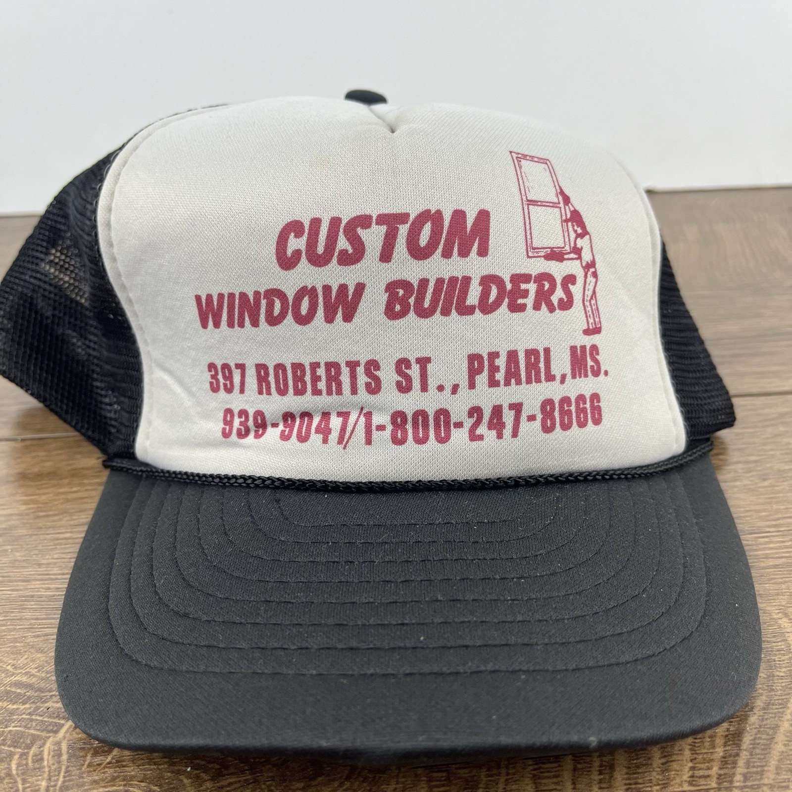 Custom Window Builders Snapback Hat Black Hat Adj… - image 4