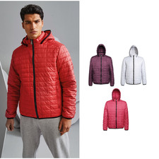 2786 Men's Honeycomb Hooded Jacket TS023 Plain/Casual Lightweight fitted/padded