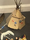 Playmobil Native American Indian Camp Village Tipi Painted Horses canoe Vintage