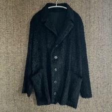 ISSEY MIYAKE Pleats Please Shaggy Jacket Black Men's Size M EL AGA