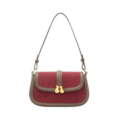 Shoulder Bag Nalì nabs0025 Bobby Velour Ribbed Burgundy